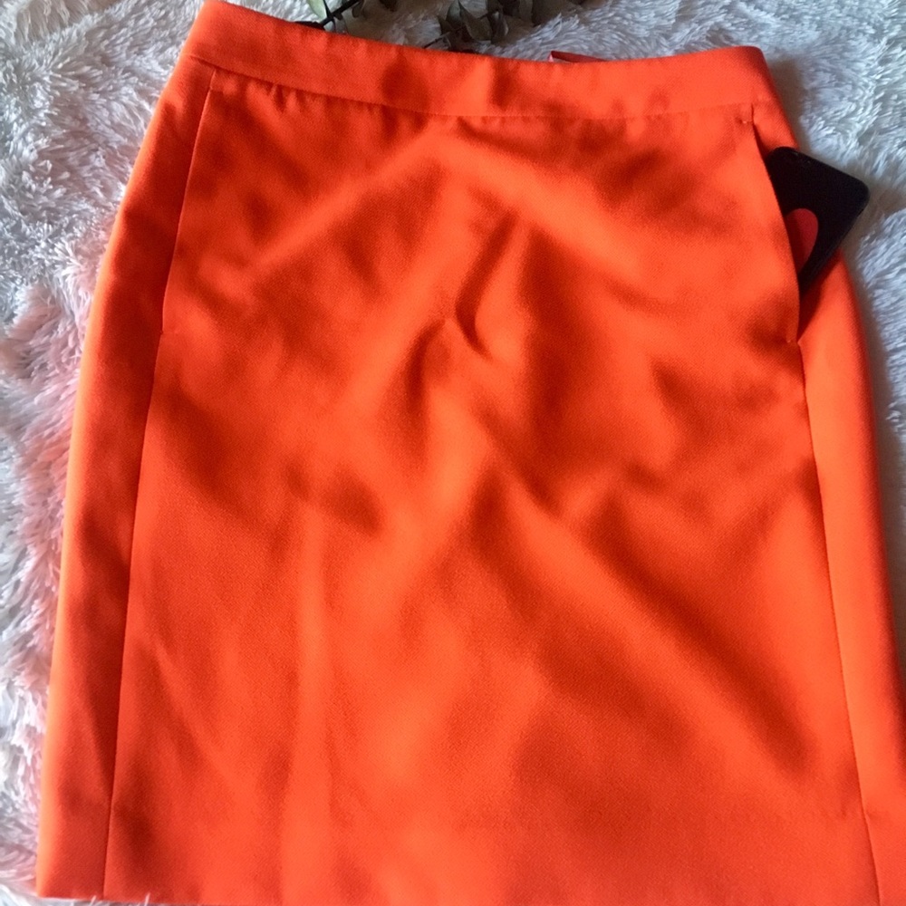 Orange pencil skirt Jcrew size4